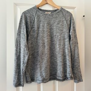 Faherty Womens Heather Grey Sweater Size Medium
